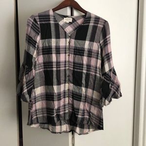 Plaid blouse